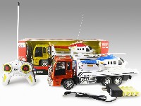 四通遥控拖头车+拖拉线飞机(带灯光+包充电)