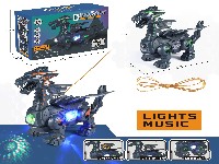 电动声光+弹力牵线恐龙