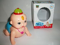 七彩灯光音乐爬行娃娃