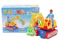 电动万向动作工程车(带3粒闪灯+音乐)