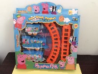 粉红小猪电动轨道火车