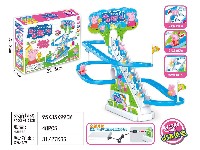 小猪佩奇电动轨道滑梯(音乐灯光)+(USB充电)