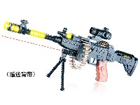 电动震动冲锋枪(灯光+背带+红外线)