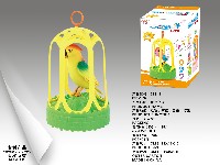 电动声控鸟笼带灯光声音