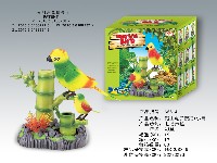 电动声控假山鹦鹉+小鸟