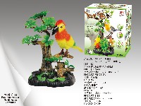 电动声控假山非洲长嘴鹦鹉