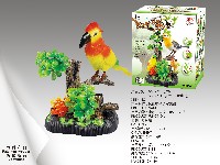 电动声控假山长嘴鹦鹉