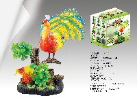 树座孔雀+小鸟