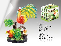 树座孔雀+2小鸟