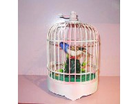 白色声控小鸟笼