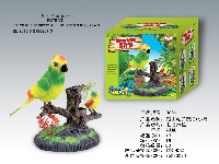 电动声控假山电子鹦鹉+小鸟