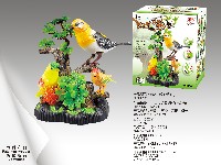 电动声控假山喜鹊+两小鸟