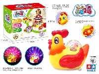 电动万向满天星炫彩旋转梦幻小母鸡(音乐+6灯)===活动价7元