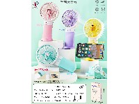 树脂卡通公仔+5号电池风扇