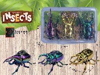 上链发条甲虫(3只套装) (电镀色)