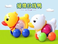 拖拉逗引萌鸭带摇铃功能
