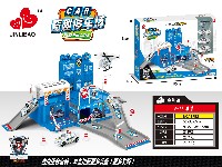 警察停车场配4只合金小车