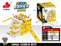 工程三层收纳盒配8只合金小车
