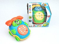 卡通音乐语音电话机车(原包炳料)(灯光)