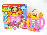 卡通打鼓小孩启蒙早教电话学习机