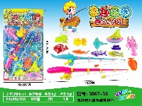 双杆磁性钓鱼套庄+船