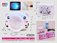 奶牛充电风扇泡泡机(带1灯无音乐)