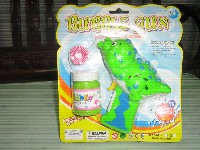 电动卡通恐龙泡泡枪(实色喷漆)