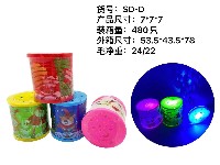印圣诞图案彩虹圈+盖子投影灯光