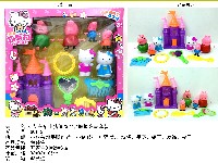KT凯蒂猫小猪佩奇城堡饰品套装