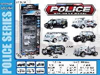 合金滑行警察车(6只/盒)