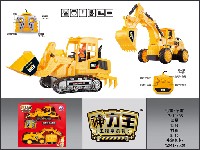二款线控组合工程车(履带推土车+四轮挖土车)